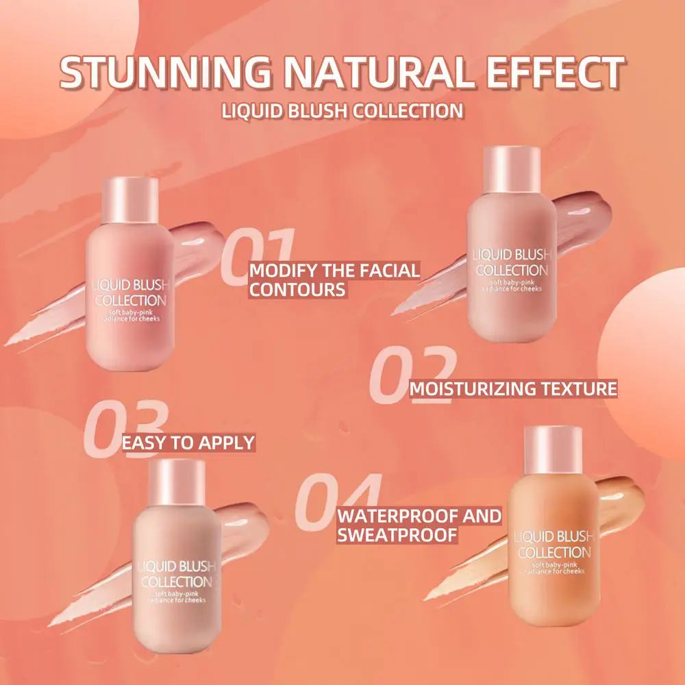 New Liquid Cheek Blush Facial Nourishing Blusher Gel Cream Multi-purpose For Eyes Lips Makeup Blush Stick Cosmetics