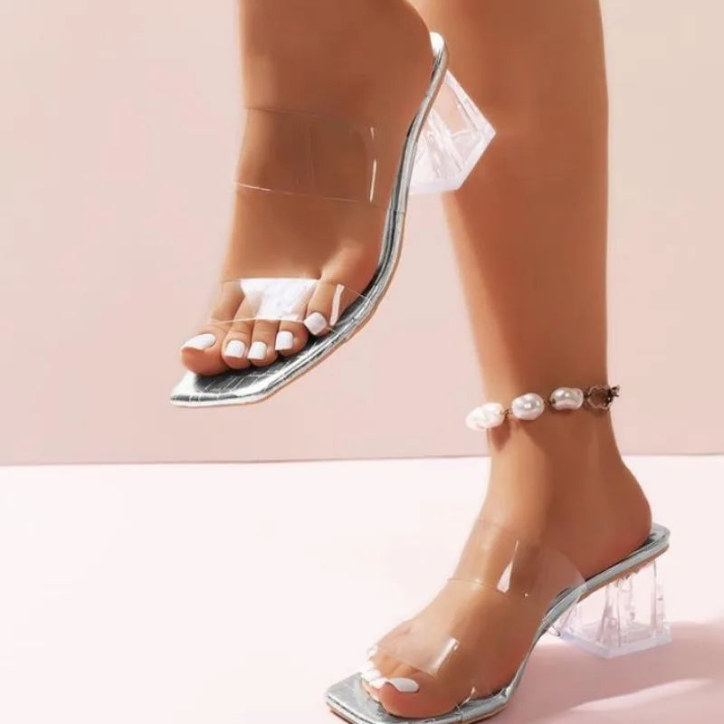Plus Size 35-43 women's Shoes Summer Concise Slippers Square Toe Shallow Slippers High Quality Luxury Slippers