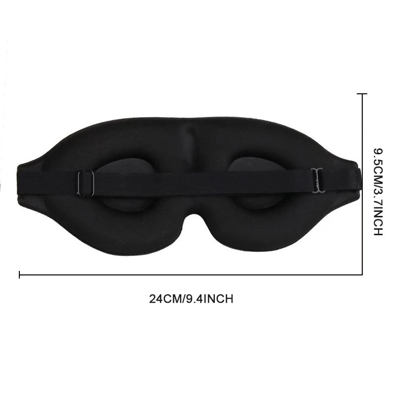 3D Eye Mask Adjustable Suitable for Men and Women with No Pressure on the Eyes Breathable and Light Blocking Eye Mask Black - Merit Sell