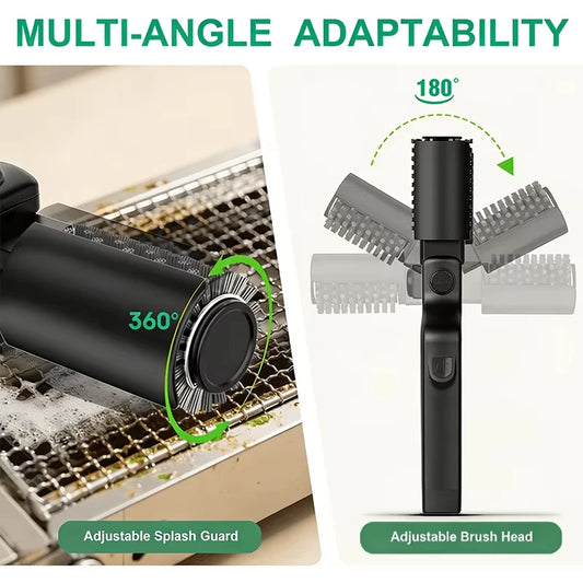 BBQ Grill Brush 3-Speed Settings Electric Grill Brush,180° Adjustable Head,90 Mins Grill Cleaner for Outdoor Griddles Smokers
