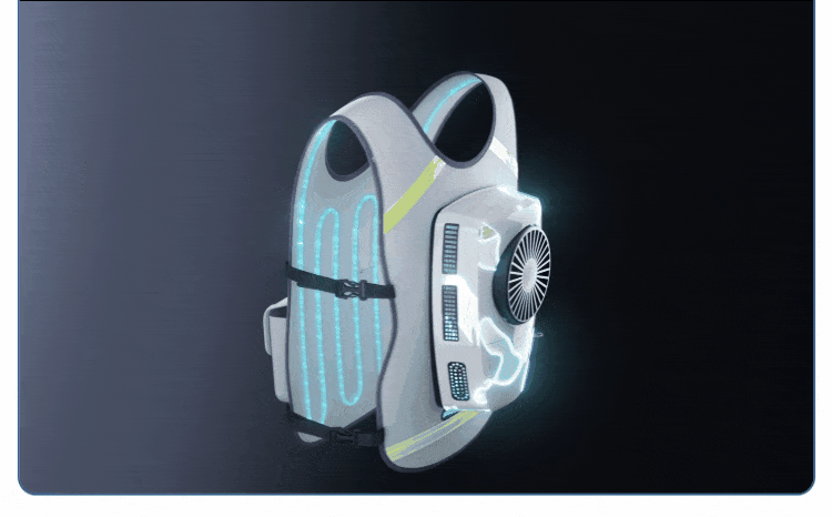 Men Summer Cooling Clothing Air Conditioning Vest Rechargeable Batterie Suitable For Fndoor And Outdoor High Temperature Work