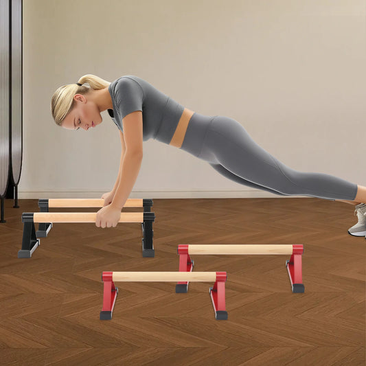 Wood Push up Bars, 50cm Handstand Bars for Calisthenics, Triangle Pushup Stands Bars Bearing 400kg for Home Office Gym