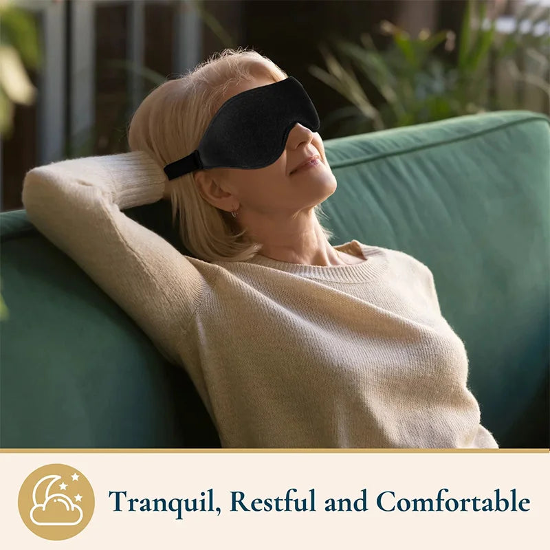 3D Eye Mask Adjustable Suitable for Men and Women with No Pressure on the Eyes Breathable and Light Blocking Eye Mask Black - Merit Sell