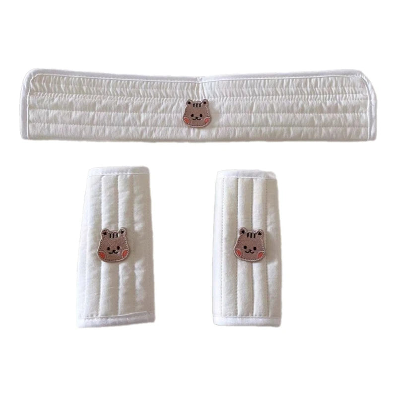 Baby Stroller Armrest Cover Protector Universal Stroller Handlebar Sleeve Cover Seat Belt Shoulder Cover Stroller Burp Cloths