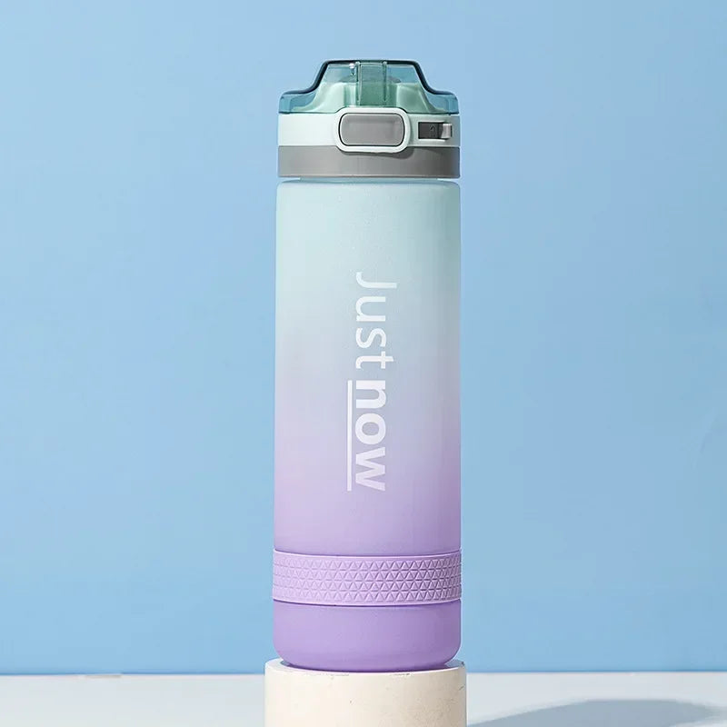 500ml/600ml New Fashion Water Bottle With Straw Free Portable Outdoor Sports Cute Drinking Plastic