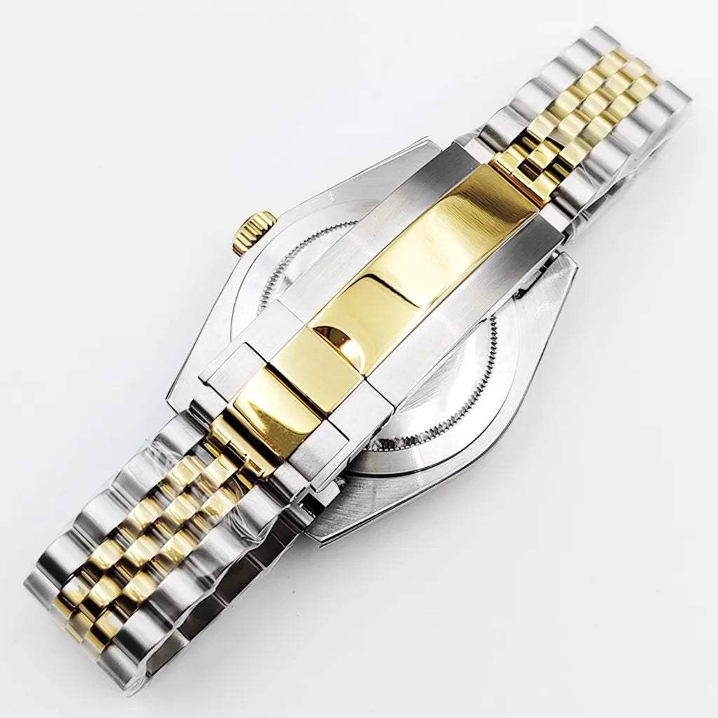 Gold 36mm 39mm Watch Case Stainless Steel Sapphire Glass For NH35 NH36 ETA2824 2836 Miyota8215 8205 821A PT5000 ST2130 Movement
