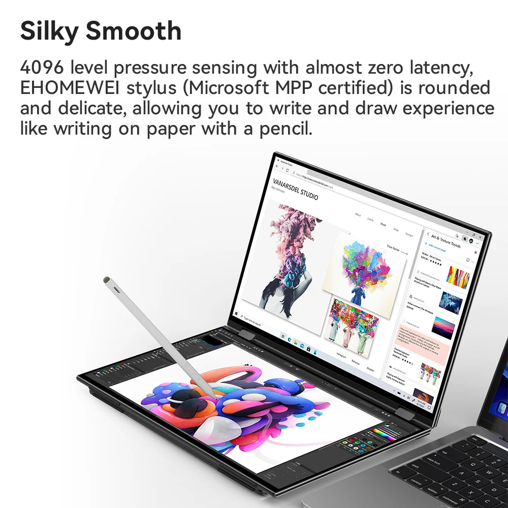 EHOMEWEI Dual Screen Portable Monitor X Series Drive-free Phone-touch FHD 2K 15.6“ 16“ For Laptop Windows Macbook