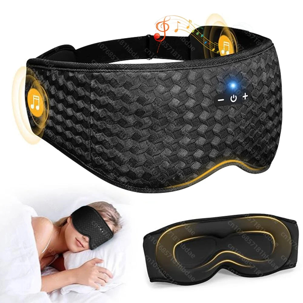 3D Eye Mask Music Play Sleeping Headphones with Built-In Hd Speaker Mask for Sleep Headphones Bluetooth breathable Eye Shield