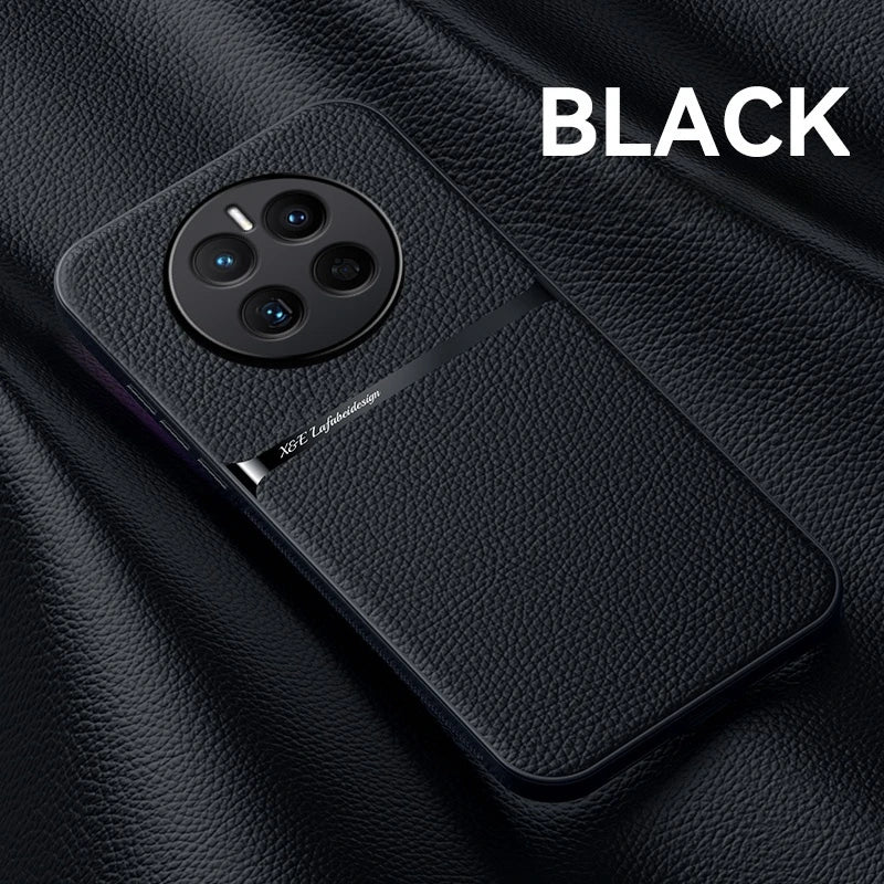 For Hauwei Mate50pro 4G Case Magnetic Car Holder Shockproof Phone Case For Huawei Mate50 Mate 50 Pro 50pro 4G Leather Back Cover