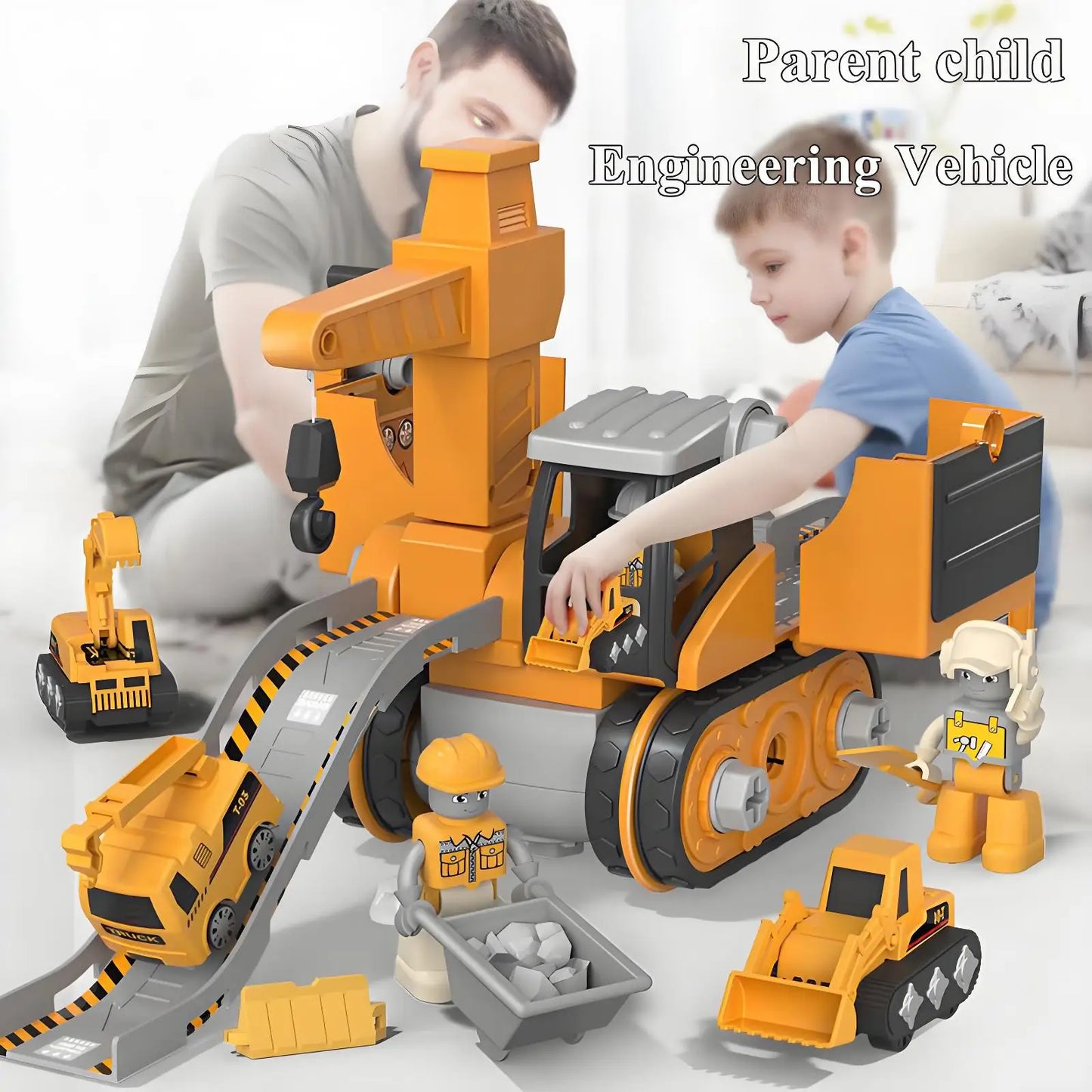 Kids Engineering Vehicle Electric Drill Tool Screw Toys Nut Disassembly Children Educational Assembled Sets For Boys Gift - Merit Sell