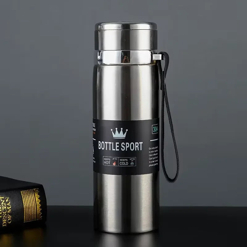 Spot 316 stainless steel thermos large capacity rope lifting sling pot outdoor portable vacuum sports kettle business