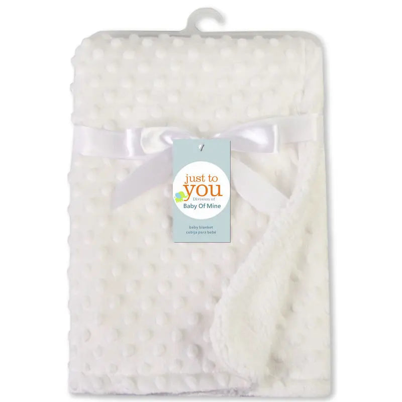 Baby Blanket Warm Double Layer Swaddle Wrap Newborn Thermal Soft Fleece Bath Towel Fluffy Baby Stroller Blanket Sleepsack 70*100