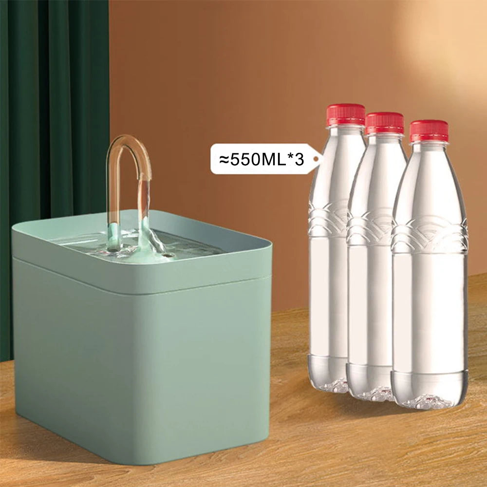 Auto Filter Recirculate Filtring for Cats Pet Water 1.5L Cat Drinker Bowl USB Electric Dispenser Mute Cat Water Fountain
