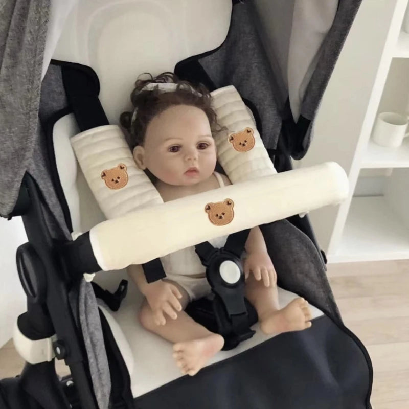 Baby Stroller Armrest Cover Protector Universal Stroller Handlebar Sleeve Cover Seat Belt Shoulder Cover Stroller Burp Cloths