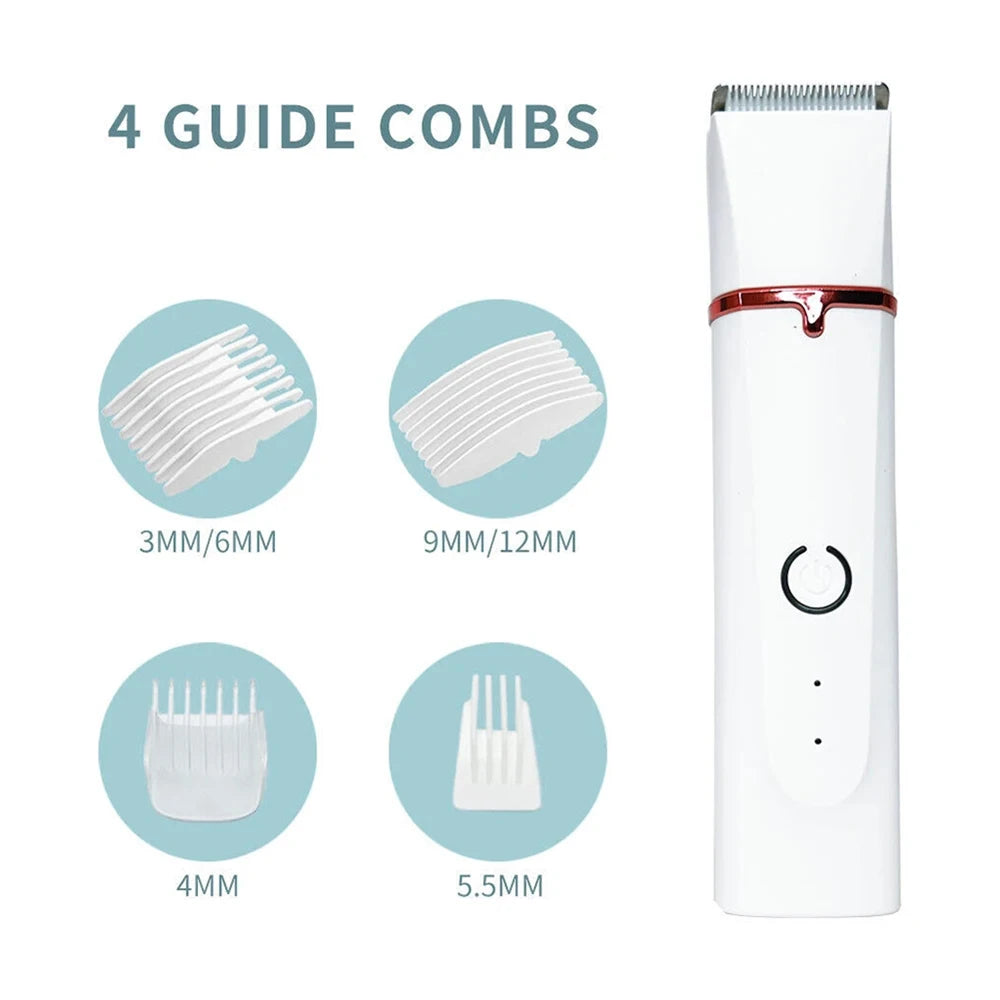 4 IN 1 Pet Hair Trimmer With 4 Blades Grooming Clipper Nail Grinder Paw Shaver Low Noise Durable Pet Trimmer Grooming Kit - Merit Sell