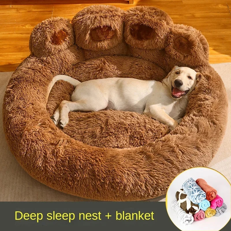Plush Kennel Dog Mat Warm Winter Sleeping Pad for Large Dogs Dog Crate Pad for Deep Sleeping, Pet Supplies Winter Pet Nest