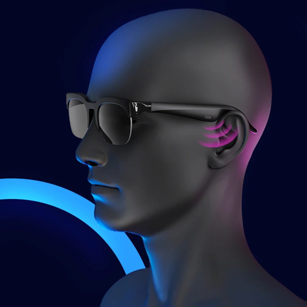 Smart Glasses AI Translator Hands-Free Music & Calls BT Sunglasses UV Protection Outdoor Sports Headphones for Men & Women