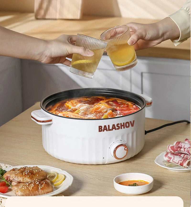 Portable Electric Multifunctional Cooker Household Double Layer Hot Pot Mini Non-stick Cookware for Kitchen and Home Appliance - Merit Sell