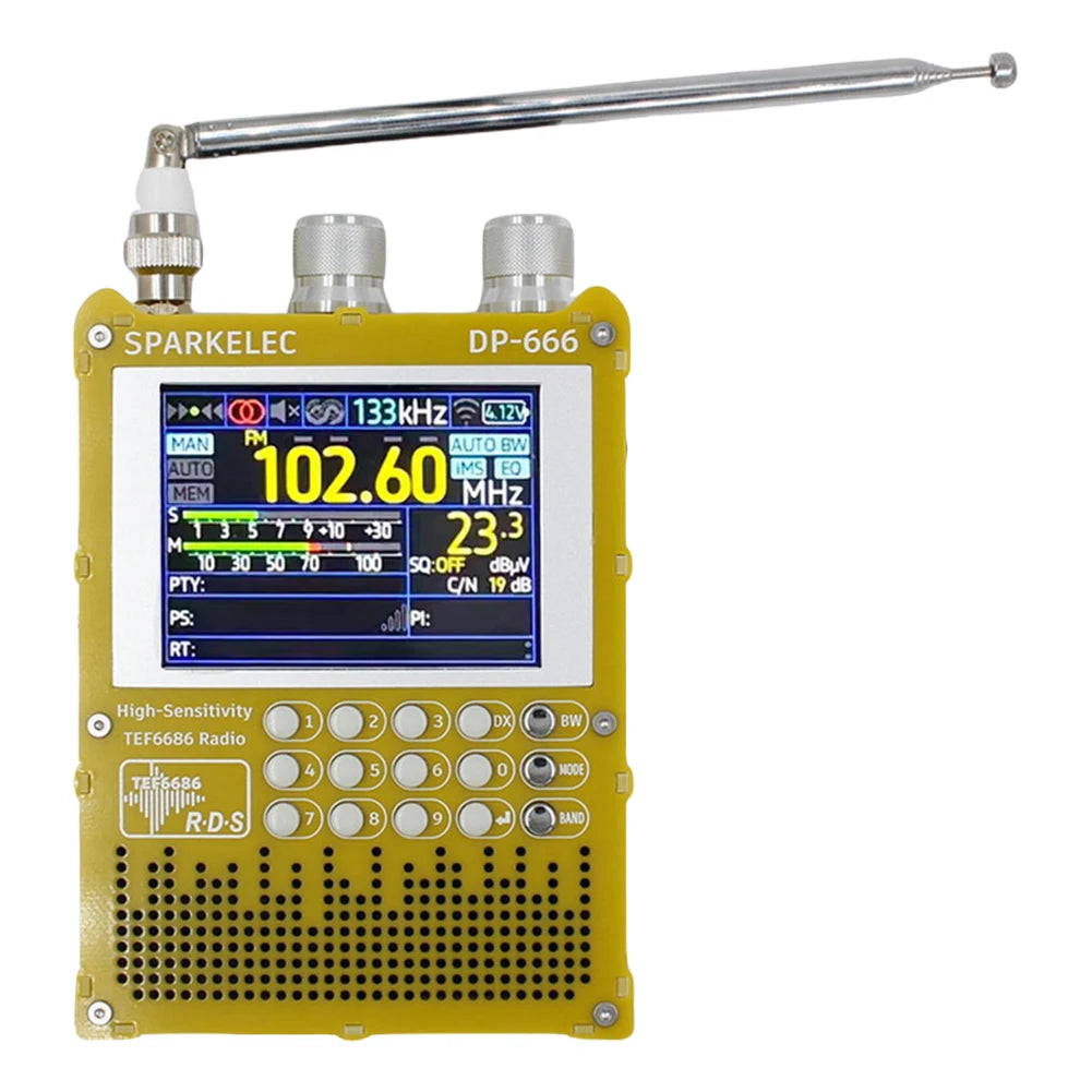 DP-666 TEF6686 Radio High Sensitivity Full Band FM AM LW MW SW Shortwave ESP32 RDS 2.8inch IPS Touch LCD Screen DSP Radio