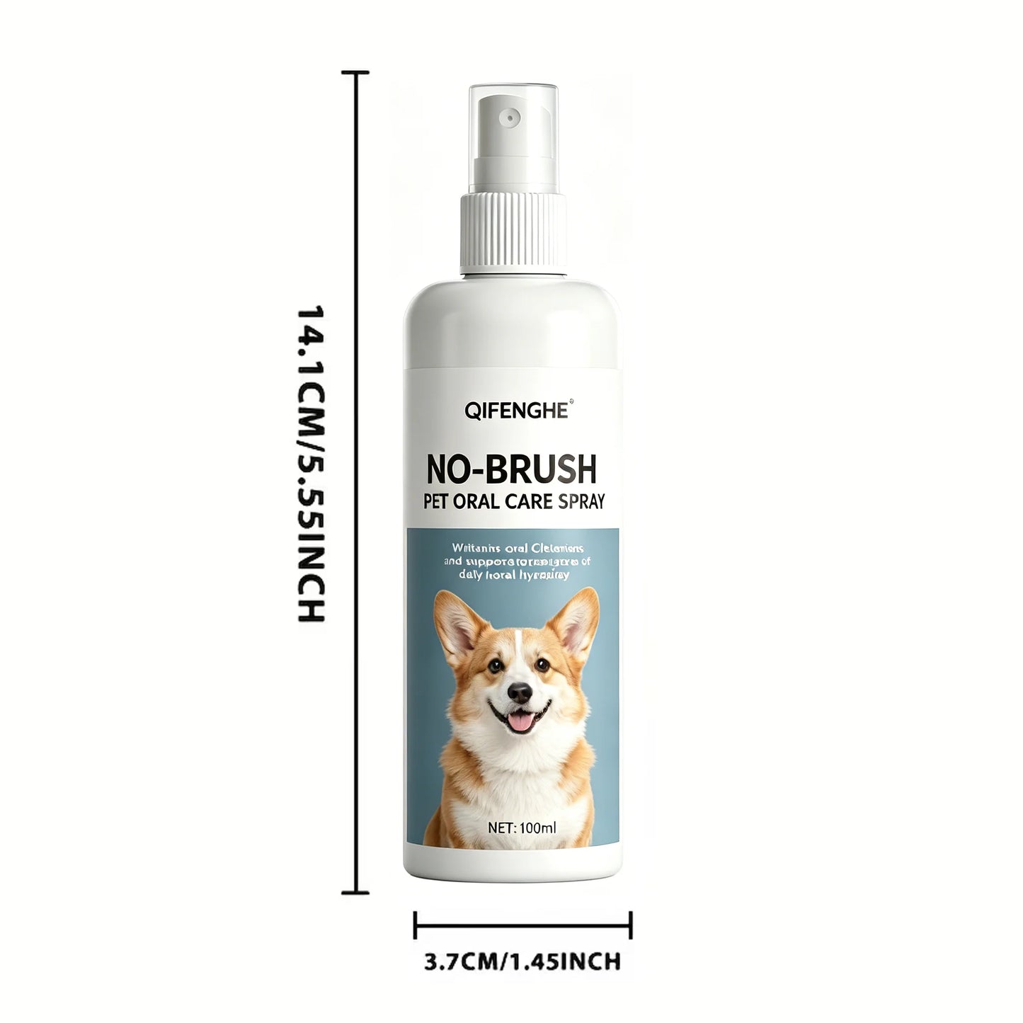 NO-BRUSH PET ORAL CARE SPRAY, No Brushing Needed Pet Breath Freshener, Gentle Oral Cleaner for Cat Dog Daily Dental Care