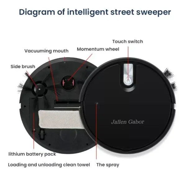 2025 New 5-in-1 Wireless Smart Sweeping Robot Multifunctional Ultra-quiet Vacuum Mopping and Humidifying Home Appliance