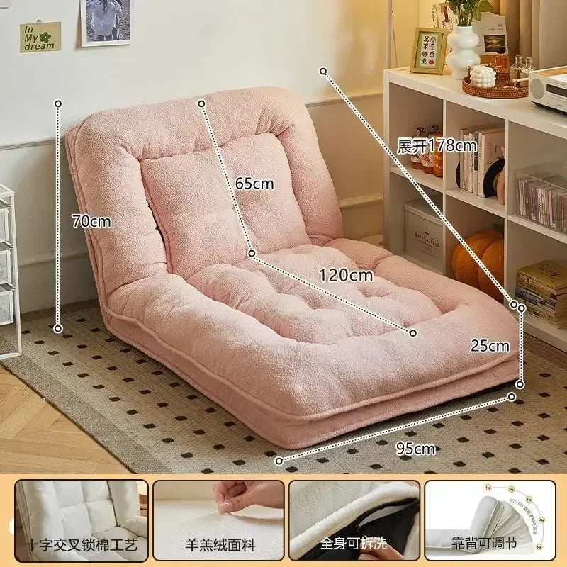 Lazy Sofa Bedroom Balcony Single Person Folding Double Person Tatami Sofa Bed Living Room Furniture Freeshipping