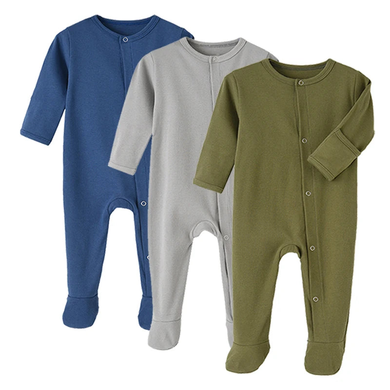 3 Pcs 100% Cotton Newborn Baby Rompers Buy More to Discount Boy Sleepsuits Girl Footies One-pieces Jumpsuits Grow Jumper Growing
