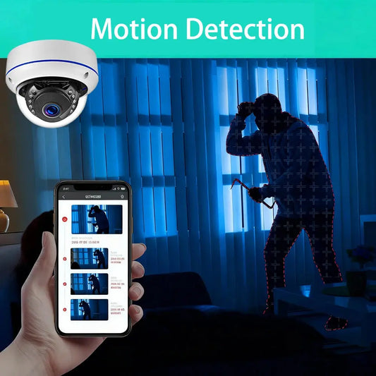 6MP H265+ Tuya Metal Dome POE IP Camera Audio Record CCTV Camera Vandal proof IP66 Outdoor Home Security Video Human Detection - Merit Sell
