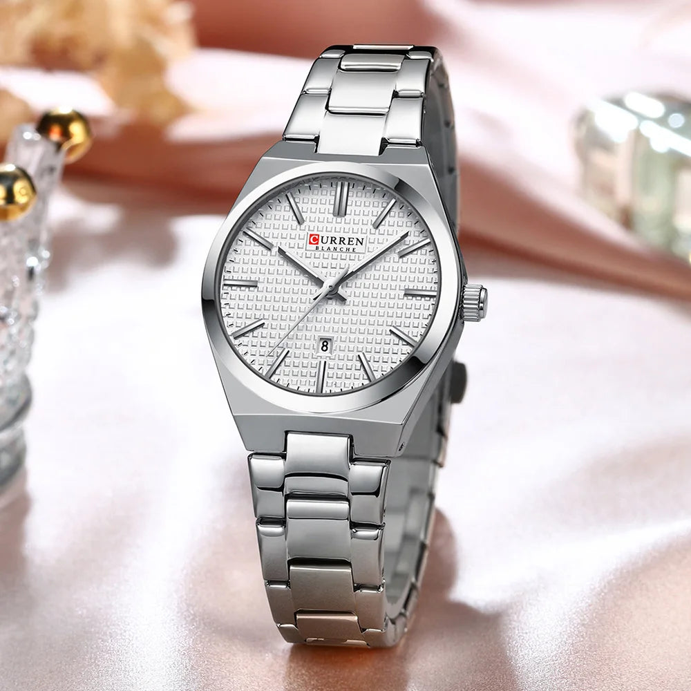 Curren 8439L Women Watch Casual Quartz 3-Hand Wristwatches Casual Luxury Waterproof Date Gifts For Girls