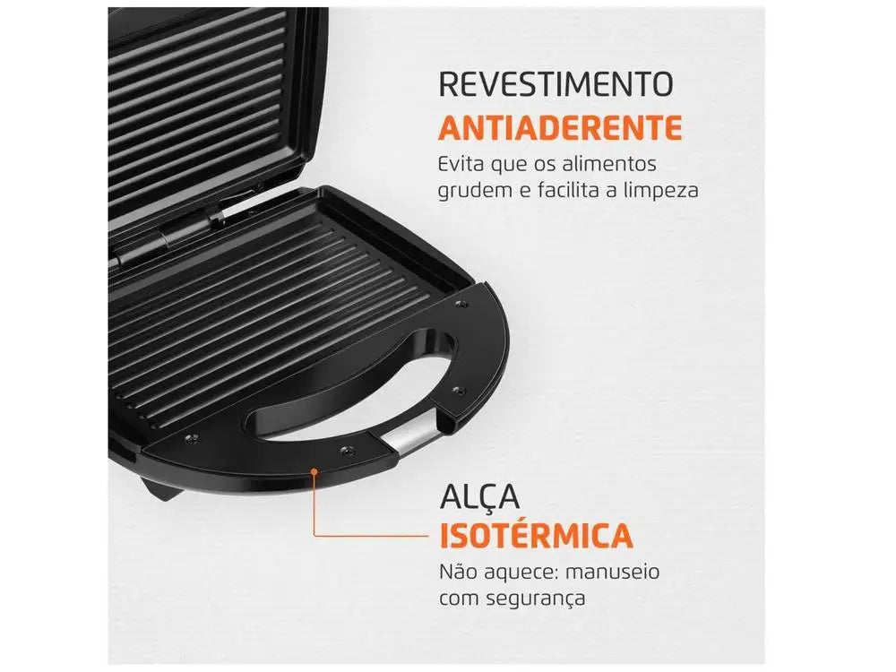 Sandwiches Mondial Fast Grill S-12 Black 750W - 220V