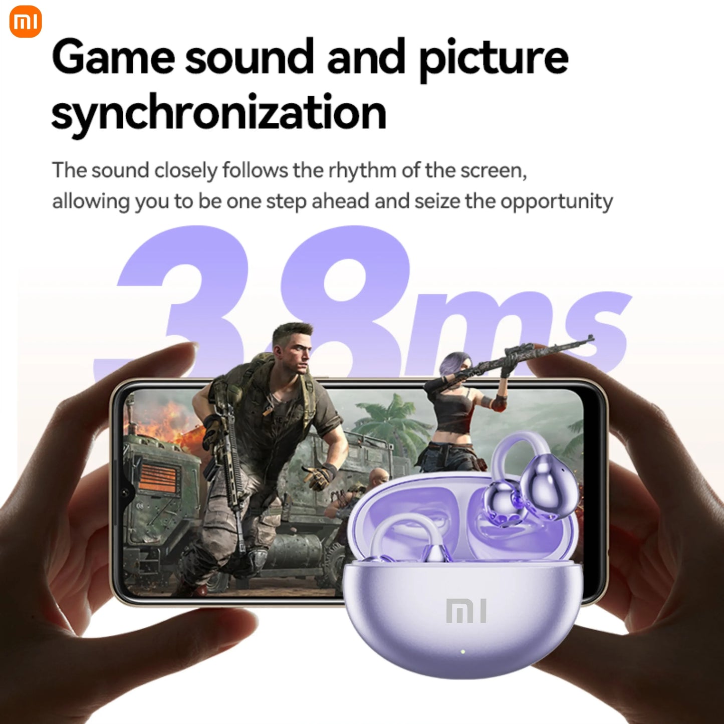 XIAOMI M91 Earbud Wireless Earphones Open Ear Clip Sport Bluetooth 5.4 Earphones ENC Noise cancelling Earphones with Microphone