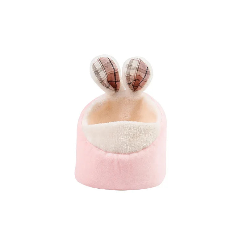 Pet Hamster Nest Winter Warm Cotton Plush Pet Bed for Sugar Glider Golden Bear Squirrel Hedgehog Rabbit Small Pet Sleeping Bag