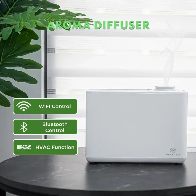 HVAC 3000m³ Home Appliance Perfume Aroma Diffuser WIFI Bluetooth Intelligent Multi Segment Timing 800ML Capacity Essential Oil