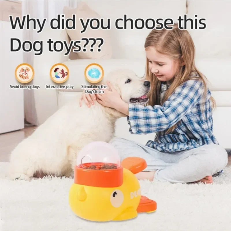 "Duck-shaped Pet Feeder - Eco-friendly Design, Non-toxic Paint, Entertaining While Stimulating The Natural Foraging Instinct"