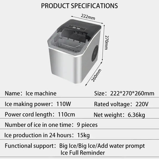 Electric Ice Maker 220 V Kitchen Machines Electric Cubes Professional Ice Machine For The House home coffee IM42