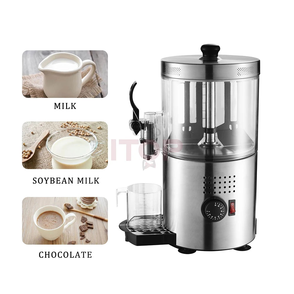 ITOP 3L Hot Chocolate Machine Chocolate Dispenser Rotary Blender Mixer Warmer for Chocolate Milk Coffee Cocoa Melting Maker
