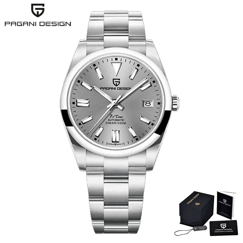 PAGANI DESIGN PD1690 Blue Men's Automatic Mechanical Watch Sapphire Glass 316Stainless Steel 100m Waterproof NH35A Clock Jubilee