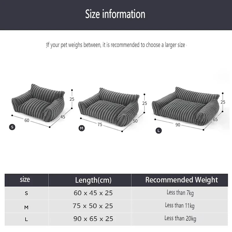 Winter Warm Pet Dog Bed for Small Medium Dogs Cats Comfortable Cat Sofa Nest Plush Puppy Bed Dog Sofa Pet Supplies
