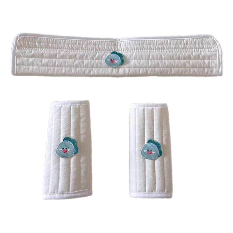 Baby Stroller Armrest Cover Protector Universal Stroller Handlebar Sleeve Cover Seat Belt Shoulder Cover Stroller Burp Cloths