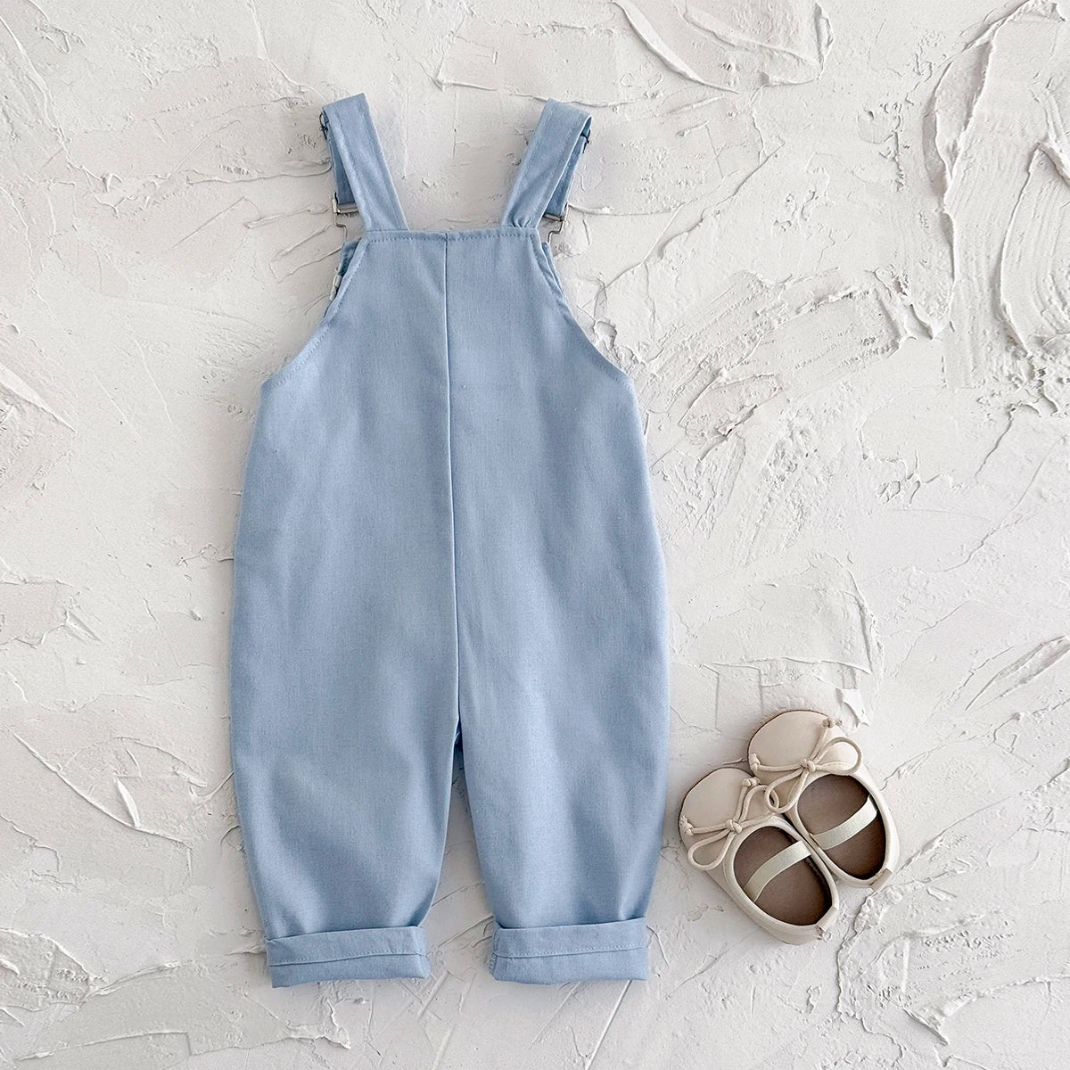 Summer Hot Baby Suspender Pants Sleeveless Flower Embroidery Loose Overalls Romper Girls Jumpsuits Boys Clothes with Pockets