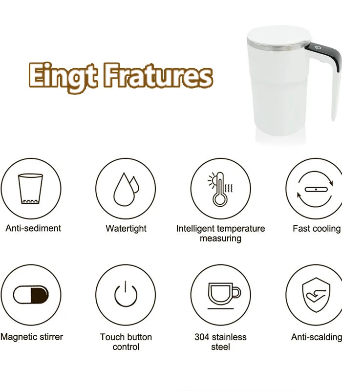 Intelligent Household Electric Pour-Over Coffee Maker Temperature Display Automatic Self-Stirring USB New Plastic for Protein