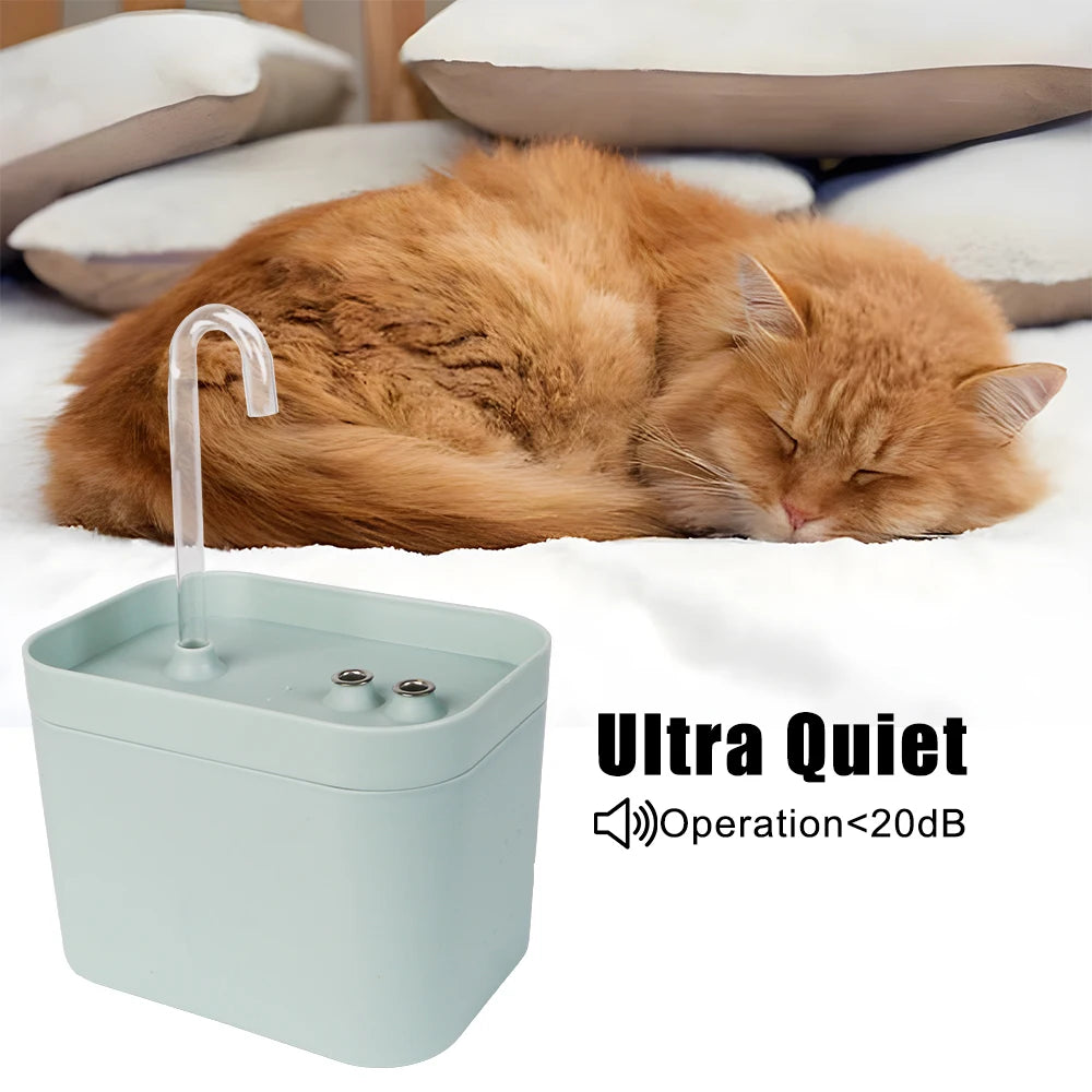 Auto Filter Recirculate Filtring for Cats Pet Water 1.5L Cat Drinker Bowl USB Electric Dispenser Mute Cat Water Fountain