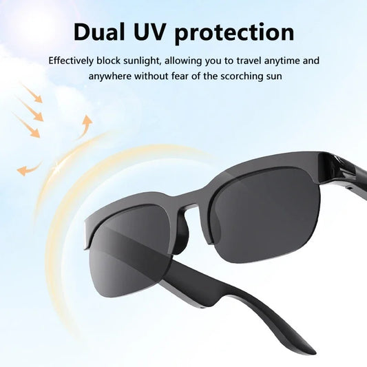 XG89 Smart Sunglasses Bluetooth Enabled UV Protection Voice Control Real-Time Translation Wireless Bluetooth Translation Eyewear - Merit Sell
