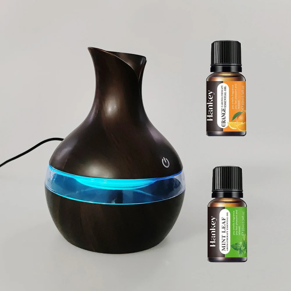 Mini USB Diffuser Air Humidifier with 7-Colors LED night light Aromatherapy Diffuser 300ml Cool Mist Maker for home bedroom - Merit Sell