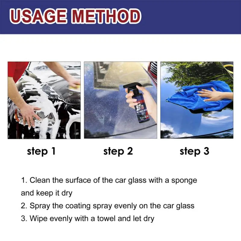 Auto Car Nano Ceramic Coating Quick Film Spray Anti-scratch Hydrophobic Paint Wax Brightening Detailing Polish Kit - Merit Sell