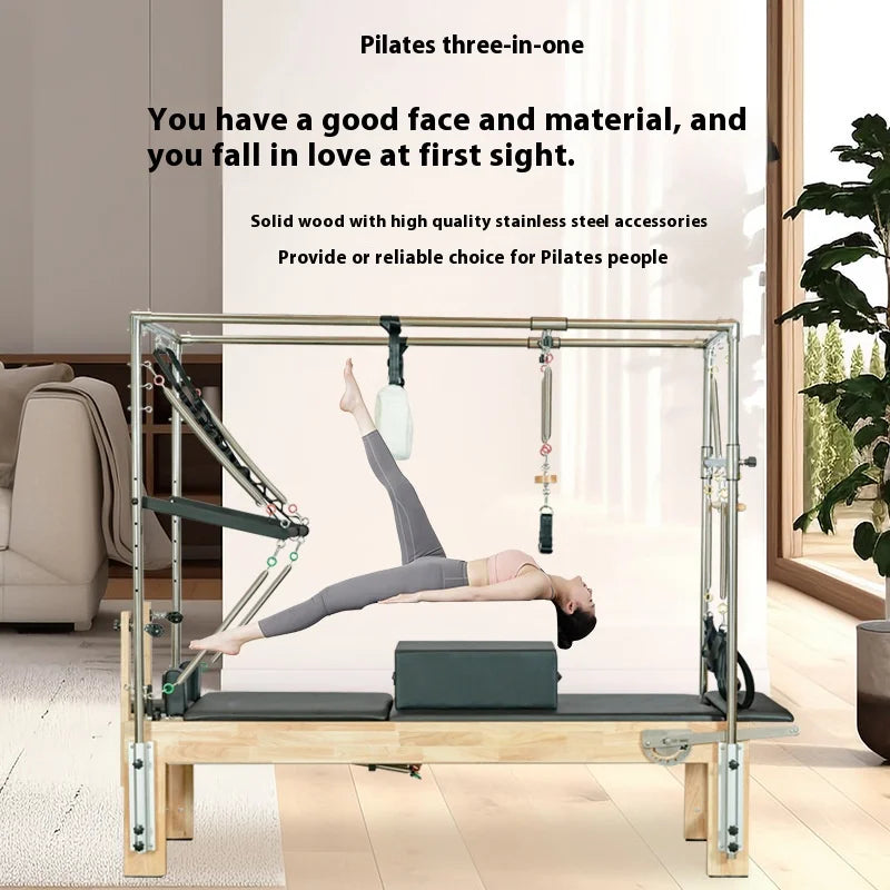 Pilates Equipment Maple wood Core Bed Pilates Bed Pilates Three in One Bed Yoga Plastic Multifunctional Equipment Indoor