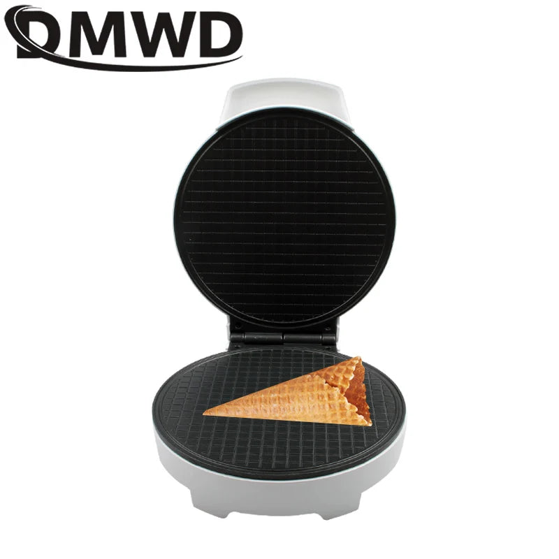 Electric Egg Roll Maker DIY Ice Cream Cone Machine Crispy Omelet Mold Sandwich Iron Crepe Baking Pan Waffle Pancake Grill Oven