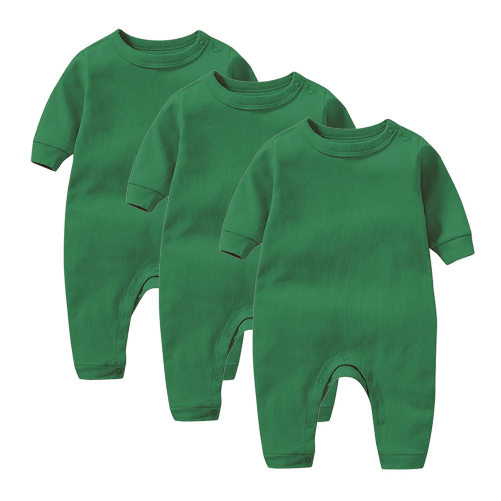 3 Pcs 100% Cotton Newborn Baby Rompers Buy More to Discount Boy Sleepsuits Girl Footies One-pieces Jumpsuits Grow Jumper Growing