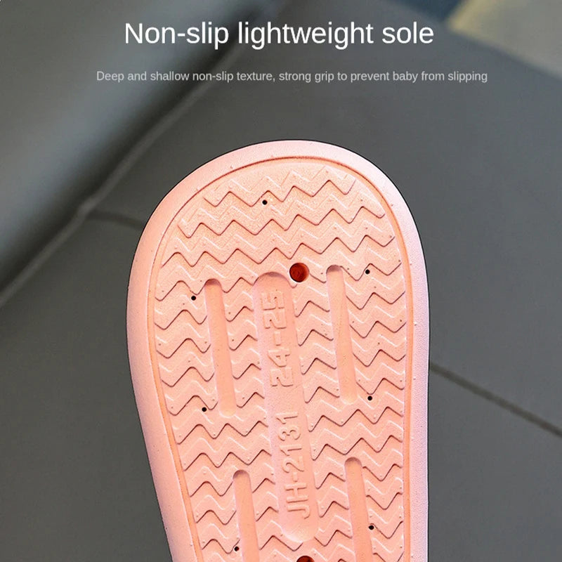 Summer Children Slippers Cartoon Indoor Anti Slip Boys Bathroom Slippers 2-10 Years Old Cute Soft Soled Girls Slippers