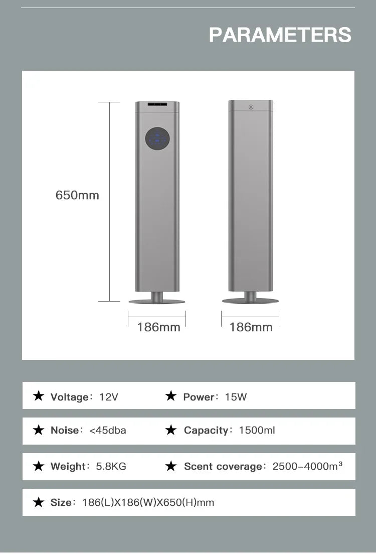 NAMSTE Electric Aromatic Diffuser Coverage 4000m³ Smart Bluetooth Essential Oils Fragrance Machine Home Hotel Scenting Device - Merit Sell